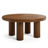 Image 1 : BNIB Article Adel 35" Round Coffee Table Smoked Oak (Box 2/2) RV: $649