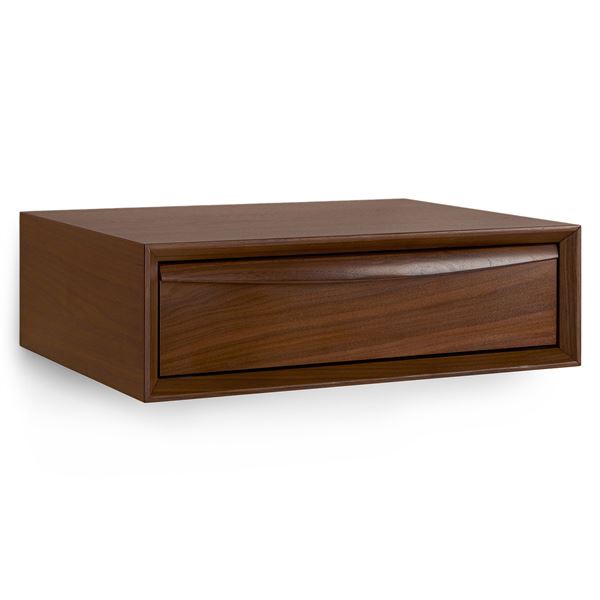 BNIB Article Lenia Floating Nightstand Walnut RV: $249