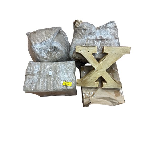 20-Piece Metal Alphabet Decor Letters - Random Assortment (May Include Symbols), Approx. 12" x 12" E