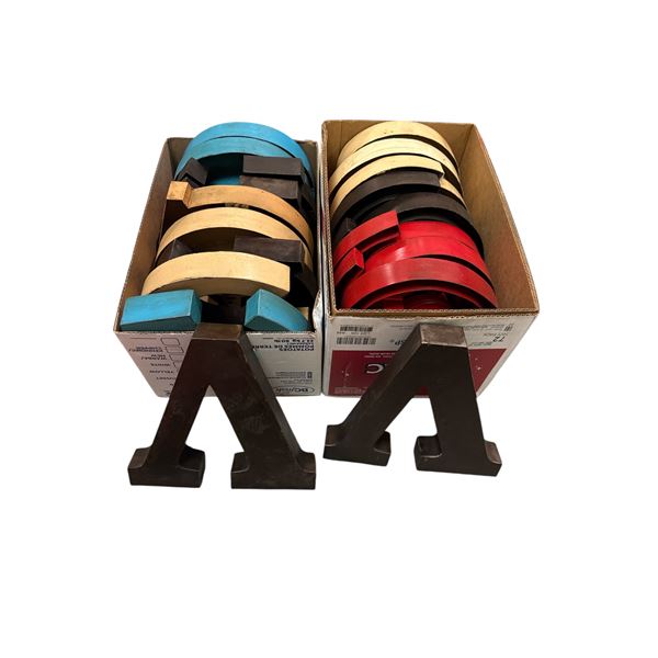 20-Piece Metal Alphabet Decor Letters - Random Assortment (May Include Symbols), Approx. 12" x 12" E