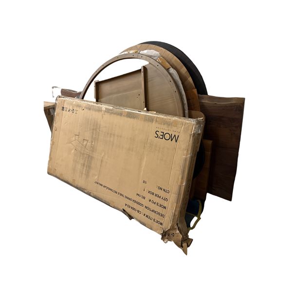 Large Group of 12+ Pcs. Moe's Quality Table Components (Incomplete Set, most are tops), without boxe