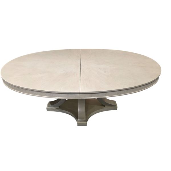 Sandy's - New Cinema Dining Table - RV: $3115 CAD - H30" x W78" x D44" (Extension Leaf is missing)