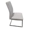 Image 2 : Set of 2 contemporary dining chairs grey