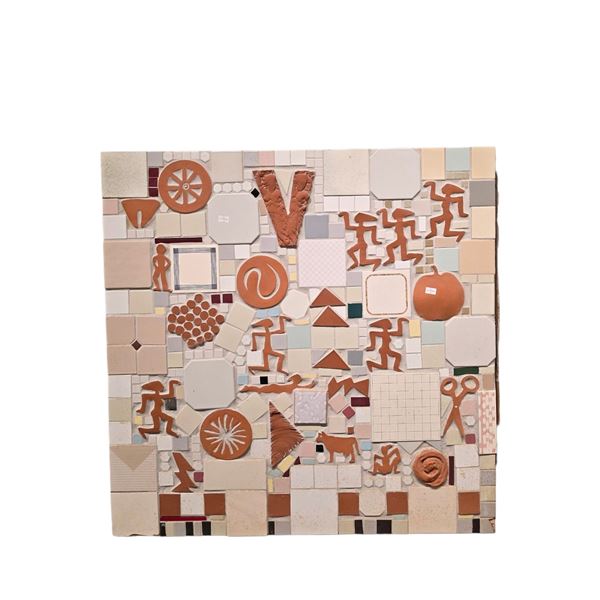 Original Sally Michener Ceramic Mosaic Wall Art, Approx. H48" x W47"
