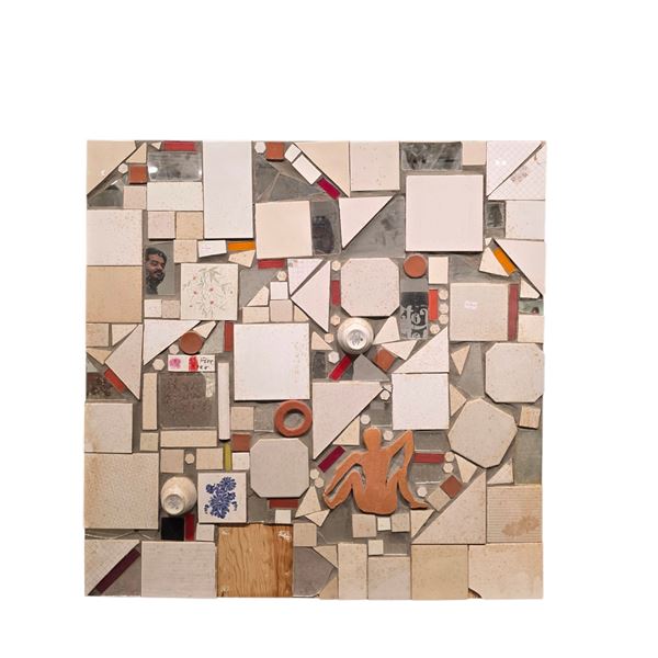 Original Sally Michener Ceramic Mosaic Wall Art, Approx. H48" x W47"