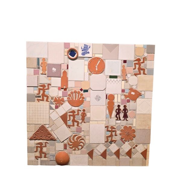 Original Sally Michener Ceramic Mosaic Wall Art, Approx. H48" x W47"