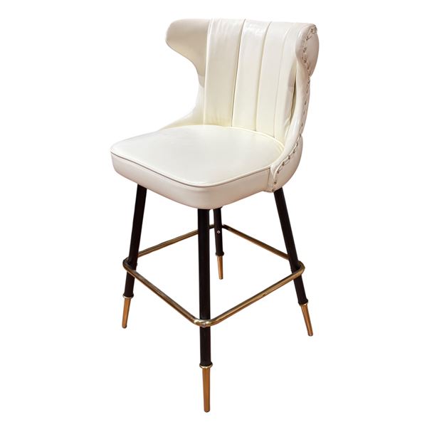Group of 2 New Enrique White w/Black Base Chair