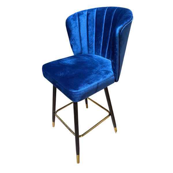 Group of 2 New Amira Blue w/Black Base Chair