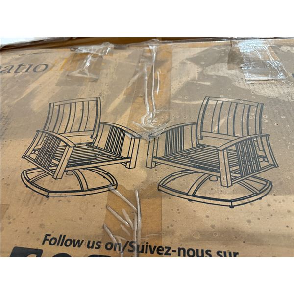 Group of 2 Aluminum Swivel Chairs
