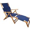 Image 1 : Patioflare Portable Patio Lounge Chair with Leg Rest, Blue