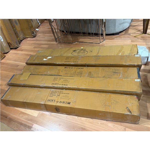 Group of Various Misc Moe's Queen Bed Light Golden - Various Boxes