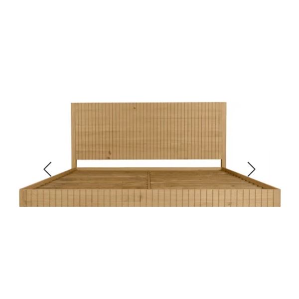 Moes Povera King Bed White Oak Headboard