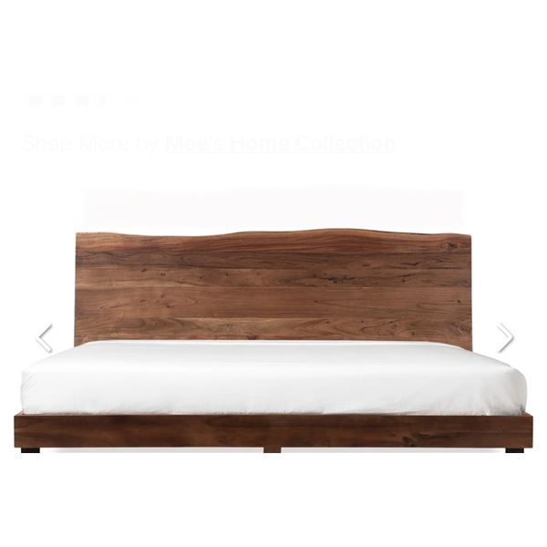 Moes Bent King Bed Smoked Headboard