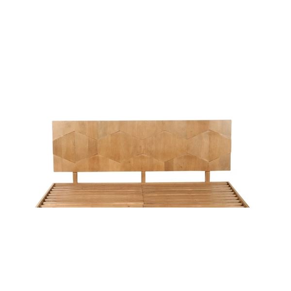 Moes O2 King Bed Light Golden Headboard