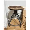Image 2 : Wood + Iron Stool & Decor Pieces