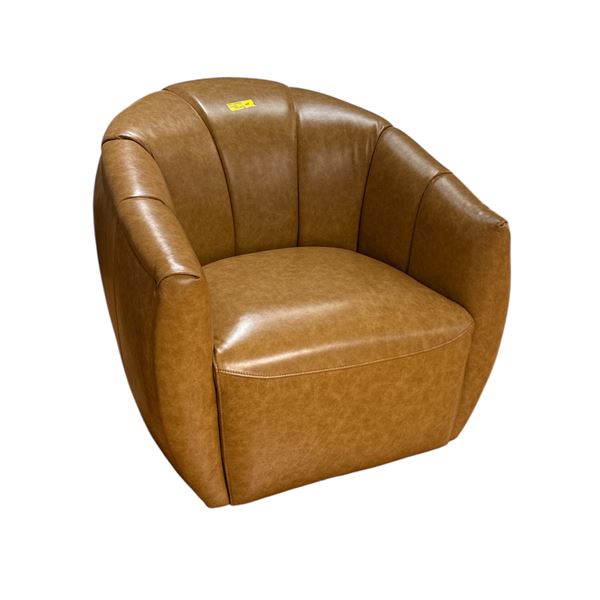 New - Leather Charamel Swirl Chair - RV: $1499 CAD