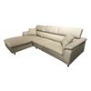 Image 2 : New - PVC Leather Left Hand Facing Sectional - Light Gray - 152" x 103" x 72" - RV: $2999 CAD