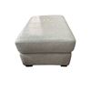 Image 3 : New - Stationary Leather Ottoman - Greyish Blue - 36" x 25" x 16" -