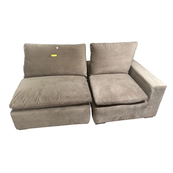 Group of 2 - New Cornor Chair & Armless Chair - Brown