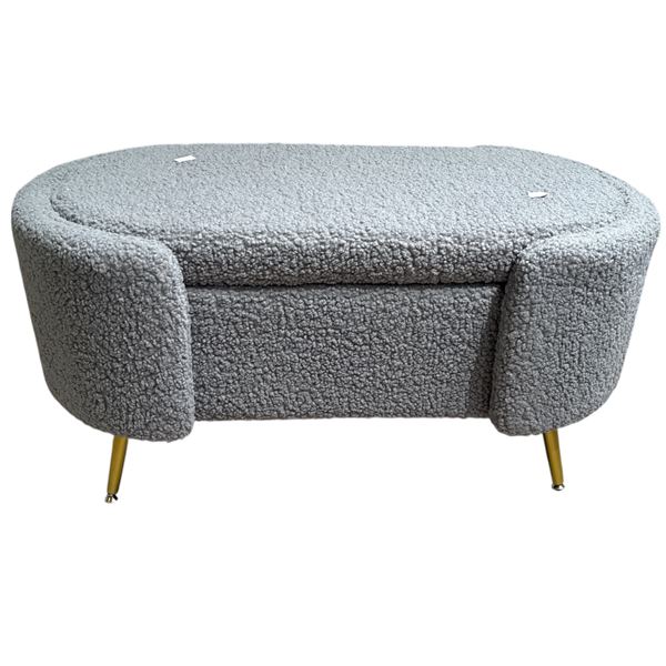 New - Nach Storage Ottoman Grey - 39" x 16" x 19"