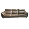 Image 1 : New - Leather Modular Sofa Brown - RV: $3499 CAD - 100" x 38" x 35"