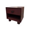 Image 1 : Wooden Side Table - Maroon - 22" x 16" x 23"