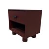 Image 2 : Wooden Side Table - Maroon - 22" x 16" x 23"