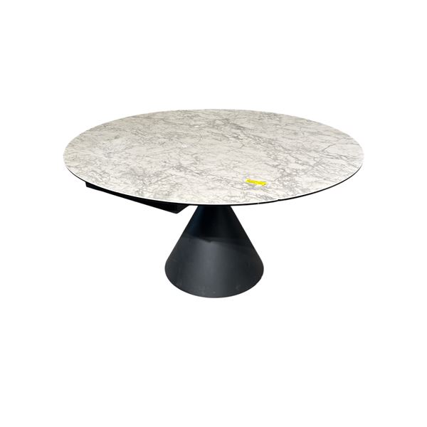 New - Round Extendable Marble dining Table - 53" x 30"
