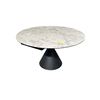 Image 1 : New - Round Extendable Marble dining Table - 53" x 30"