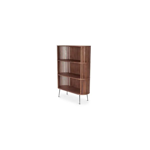 New - Moes Henrich Bookshelf Natural Oil Walnut - 41.0”W X 16.0”D X 57.0”