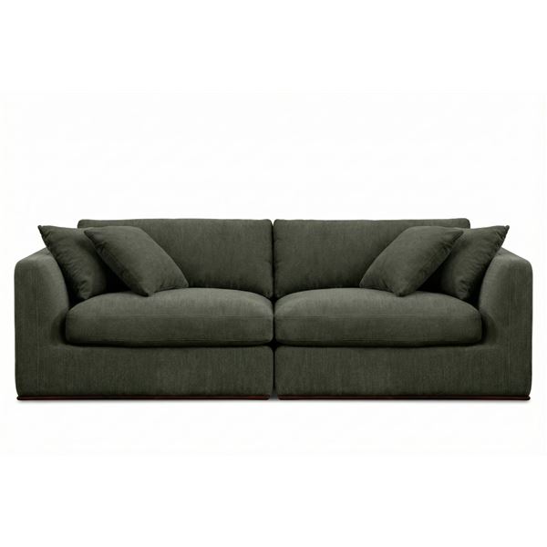 BNIB - Moe's Rue 2-Pcs Modular - Deep Green (Right and Left Arm Facing - MO-1007-27, MO-1008-27)