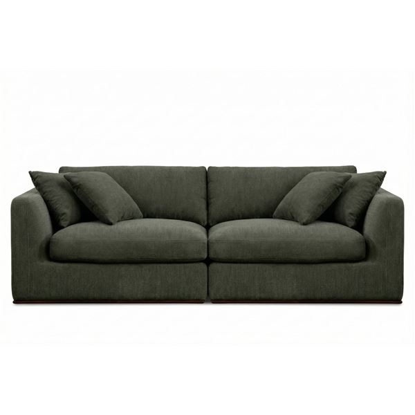 BNIB - Moe's Rue 2-Pcs Modular - Deep Green (Right and Left Arm Facing - MO-1007-27, MO-1008-27)