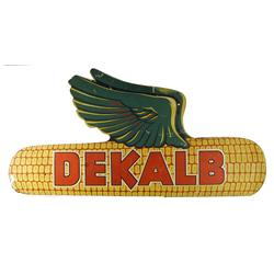 Dekalb Antique Carved Wood Sign