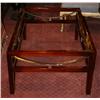 Image 1 : Contemporary Mahogany and Glass Coffee Table