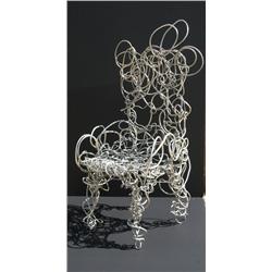 Aluminum Modern Wire Sculpture Chair