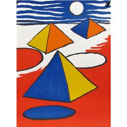 Alexander Calder, Pyramids at Night, Lithograph