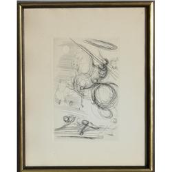 Salvador Dali, Don Quixote 2, Etching