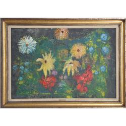 Carlos Irizarry, Flowers, Oil Painting