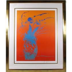 Peter Max, Blue Vase, Lithograph