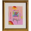 Image 1 : Peter Max, Flower Jumper Over Sunrise, Painting