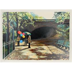 Harry McCormick, Balloons in Central Park, Serigraph