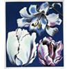 Image 1 : Lowell Blair Nesbitt, Flowers on Blue, Serigraph