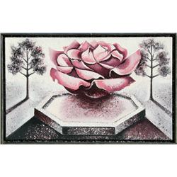 Lowell Blair Nesbitt, Rose Garden, Oil Painting