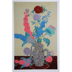 David Nguyen, Flowers 15, Lithograph