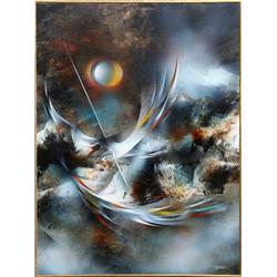 Leonardo Nierman, Eclipse, Oil on Masonite