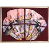 Image 1 : George L Pearlman, Untitled - Art Deco Fan, Painted Ceramic Wall Hanging
