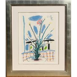 Pablo Picasso, Flowers, Lithograph