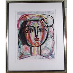 Pablo Picasso, Tete de Femme, Lithograph