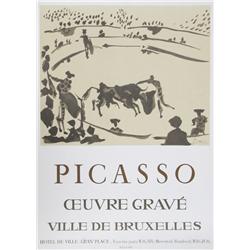 Pablo Picasso, Oeuvre Grave, Silkscreen Poster
