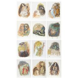 Reuven Rubin, The Story of David Portfolio of 12 Lithographs 